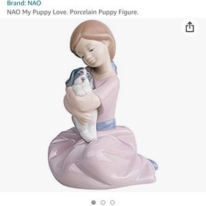 NAO by LLADRO My puppy love girl holding puppy